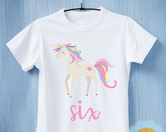 Unicorn Birthday Shirt, Unicorn Birthday outfit, Girls Birthday Shirt, Unicorn Party, Unicorn shirt, 6th, 5th, 4th, 3rd, 2nd, 1st birthday