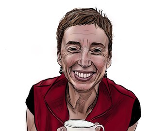 Illustration-style portrait - one figure