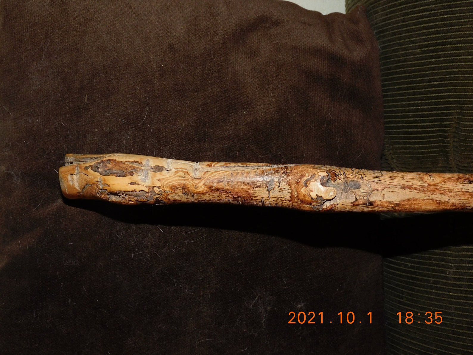 Curved Handle Walking Stick Etsy