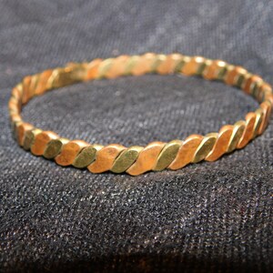 Copper and Brass Bangle Bracelet