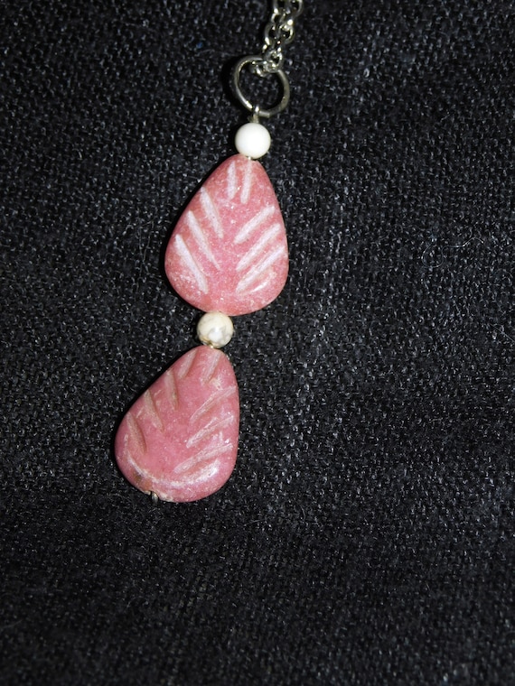 Rose Coral Pendant Necklace