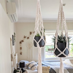 Macrame Plant Hangers - Small, Large, Duo, Double or Trio / Plant Hangers / Hanging Planter