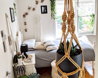 Macrame Plant Hanger - Mustard / Plant Hanger