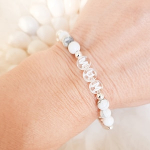 Personalised Crystal Bracelet - Design 2 / 14k Gold Filled, Sterling Silver and Rose Gold / Personalised Beaded Bracelet