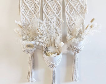 Colgador de plantas de macramé / Colgador de plantas de pared de macramé / Colgante de pared de macramé / Jardinera de pared de macramé / Jardinera colgante de pared de macramé