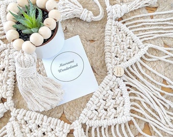 Makramee Wimpelkette / Makramee Girlande -in mehreren Farben erhältlich