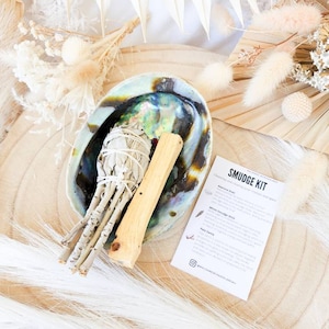 Smudge Kit / Smudging Tools / Abalone Shell / Sage /Palo Santo / Smudge Set or Sold Separately