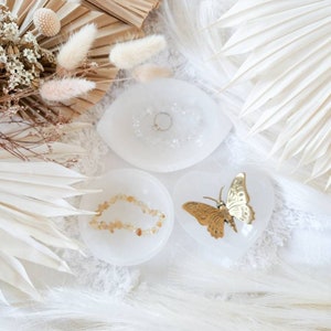 Selenite Bowl / Cleansing Bowl / Selenite Heart Bowl / Selenite Round Bowl / Selenite Eye Bowl