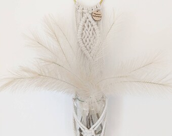 Macrame Plant Hanger/ Macramè Flower Hanger (with jar/with pot) / Can be purchased on its own or in set of 2 or 3