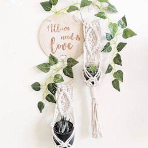 Macrame Plant Hanger / Mini Macrame Plant Hanger / Macrame Wall Hanging / Macrame Hanging Planter