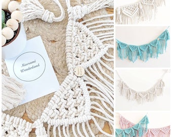 Macrame Bunting / Macrame Garland -available in multiple colours