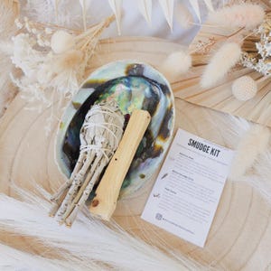 Smudge Kit / Smudging Tools / Abalone Shell / Sage /Palo Santo / Smudge Set or Sold Separately