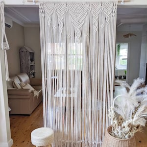 Macrame Curtain / Macrame Door Curtain / Wedding Backdrop / Wall Tapestry / Macrame Window Curtain