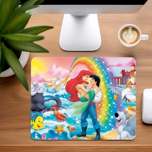 Ariel and Eric in Love with a rainbow