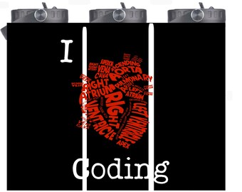 I Heart Coding/Auditing/Billing 20 Oz Tumbler