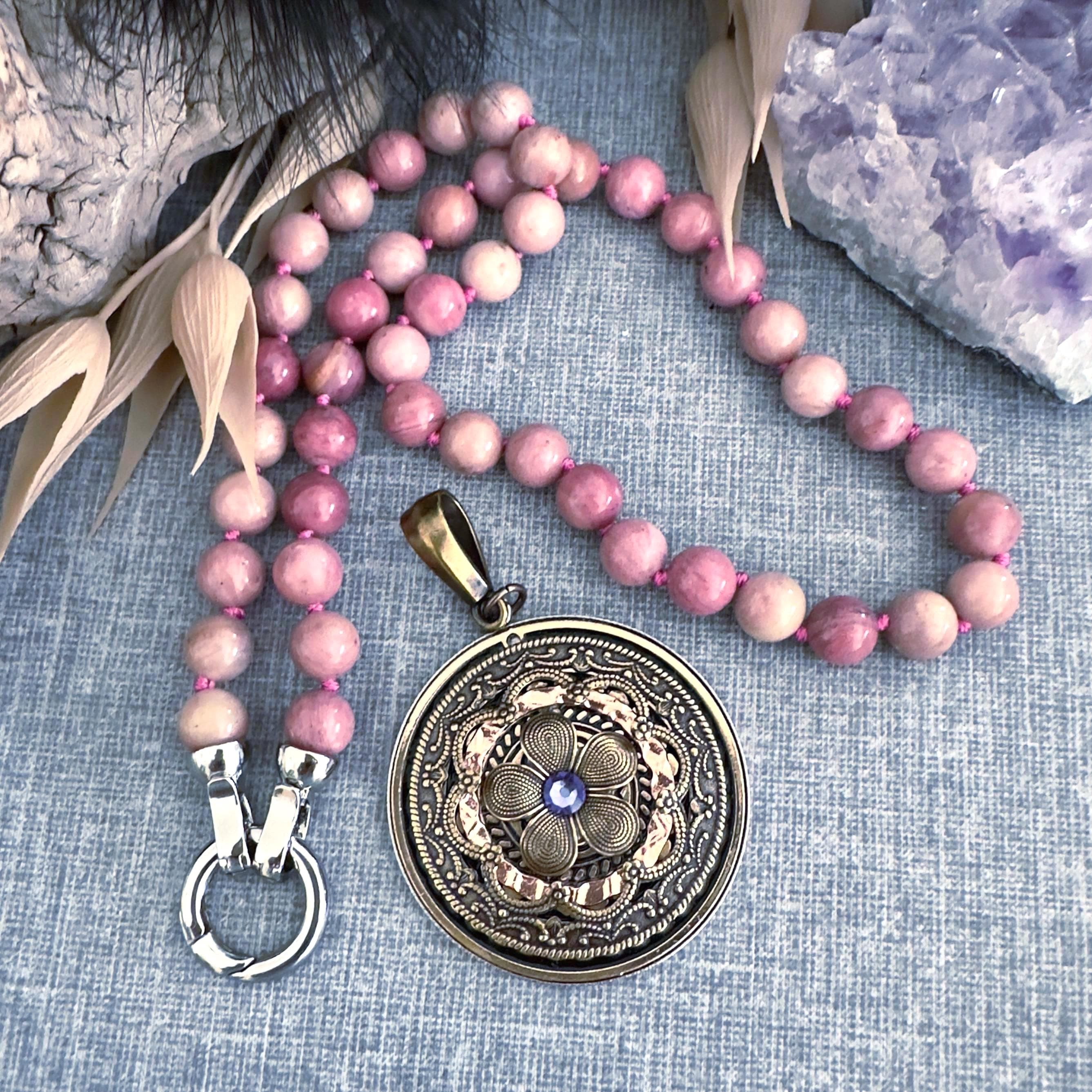 Collana, perle di fiume, agata arancione, labradorite