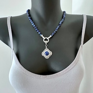 Navy Blue 5-7mm Freshwater pearl necklace/dark blue pearl statement necklace/australian seller/gift for her birthday/June birthstone zdjęcie 6