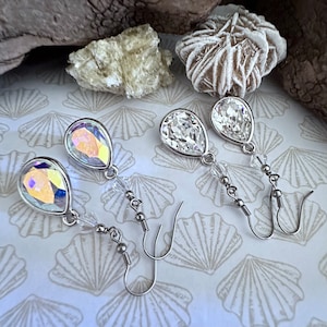 CRYSTAL & AB Swarovski kolczyki/kolczyki w kształcie gruszki/kolczyki wiszące/biżuteria ślubna/biżuteria ślubna/prezent dla druhny/australijski sprzedawca
