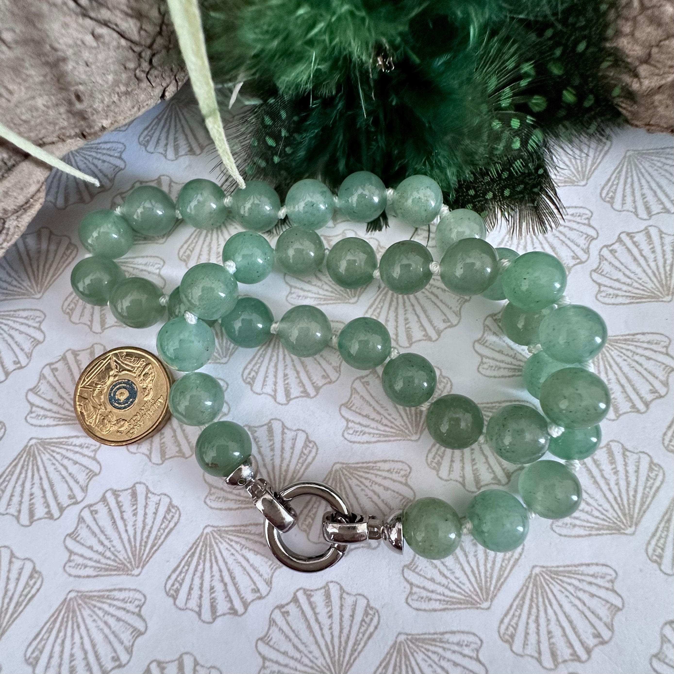 Aventurine bead best sale necklace