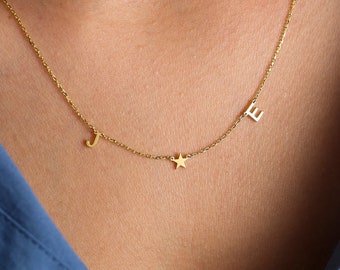 Initial Necklace - Personalized Name Necklace - Letter Necklace - Gold Necklace - Wife Gifts - Gifts For Mom - Moms Gift - Birthday Gift