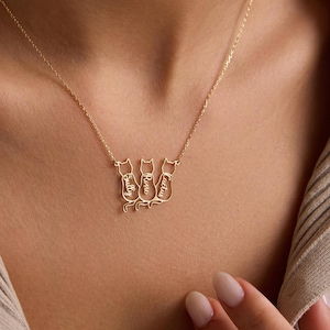 Collar con nombre de gato, collar para amantes de los gatos, collar minimalista, regalos personalizados, regalo conmemorativo para gatos, regalo para amantes de los gatos, regalo para el Día de la Madre imagen 4