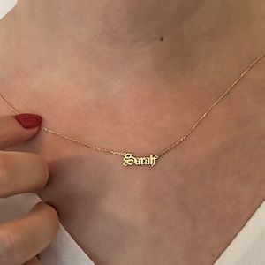 Tiny Name Necklace - Dainty Name Necklace - Mini Name Necklace - Bridesmaid Gift - Gift for Moms - Graduation Gift - Personalized Jewelry