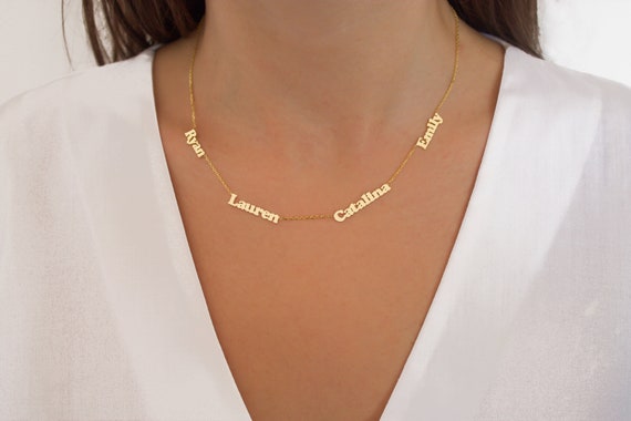 Name necklace 4 best sale names