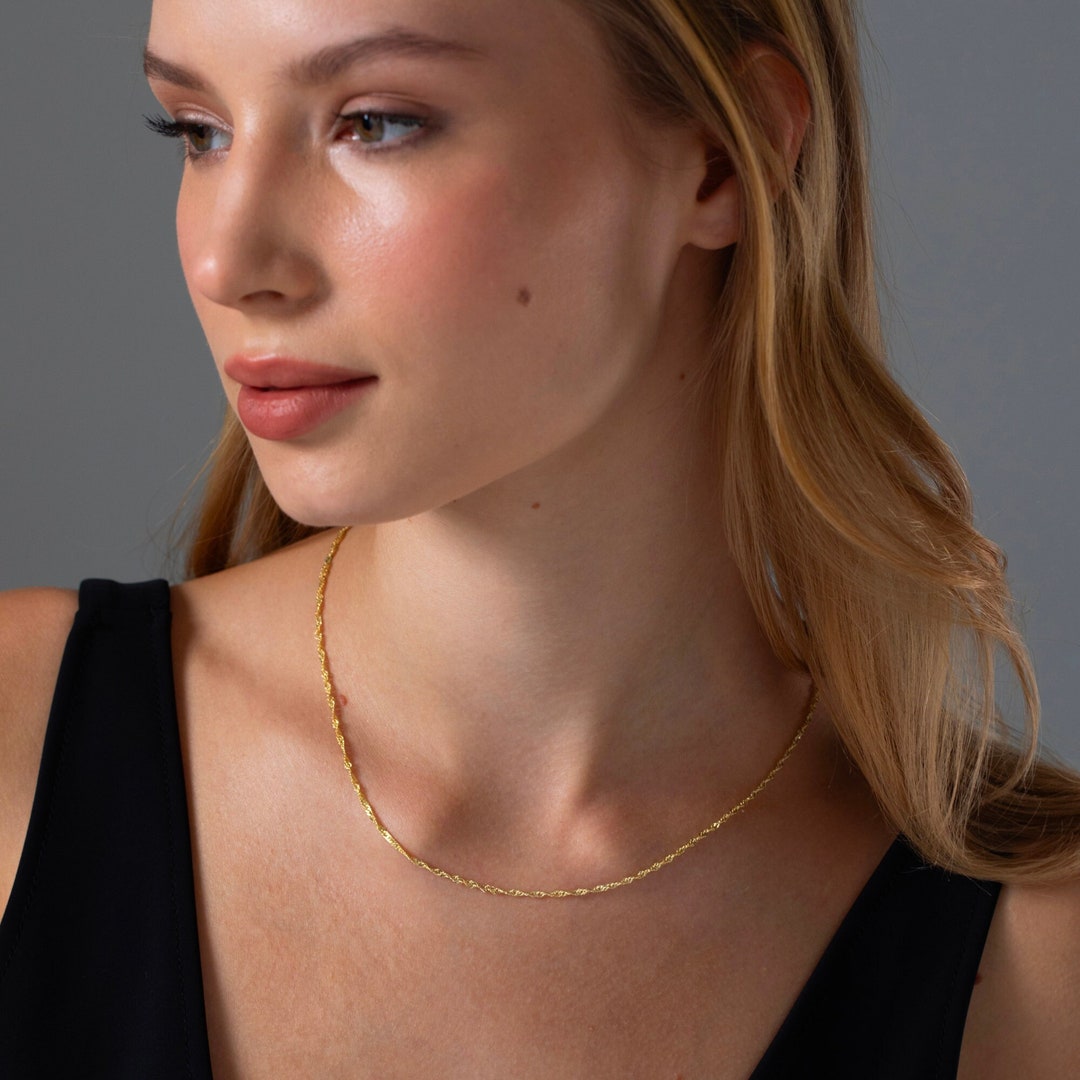 即完売　ANCHOR TWIST SHORT NECKLACE MOO&LEE Mens Stainless Steel Nautical Anchor Necklace Navy