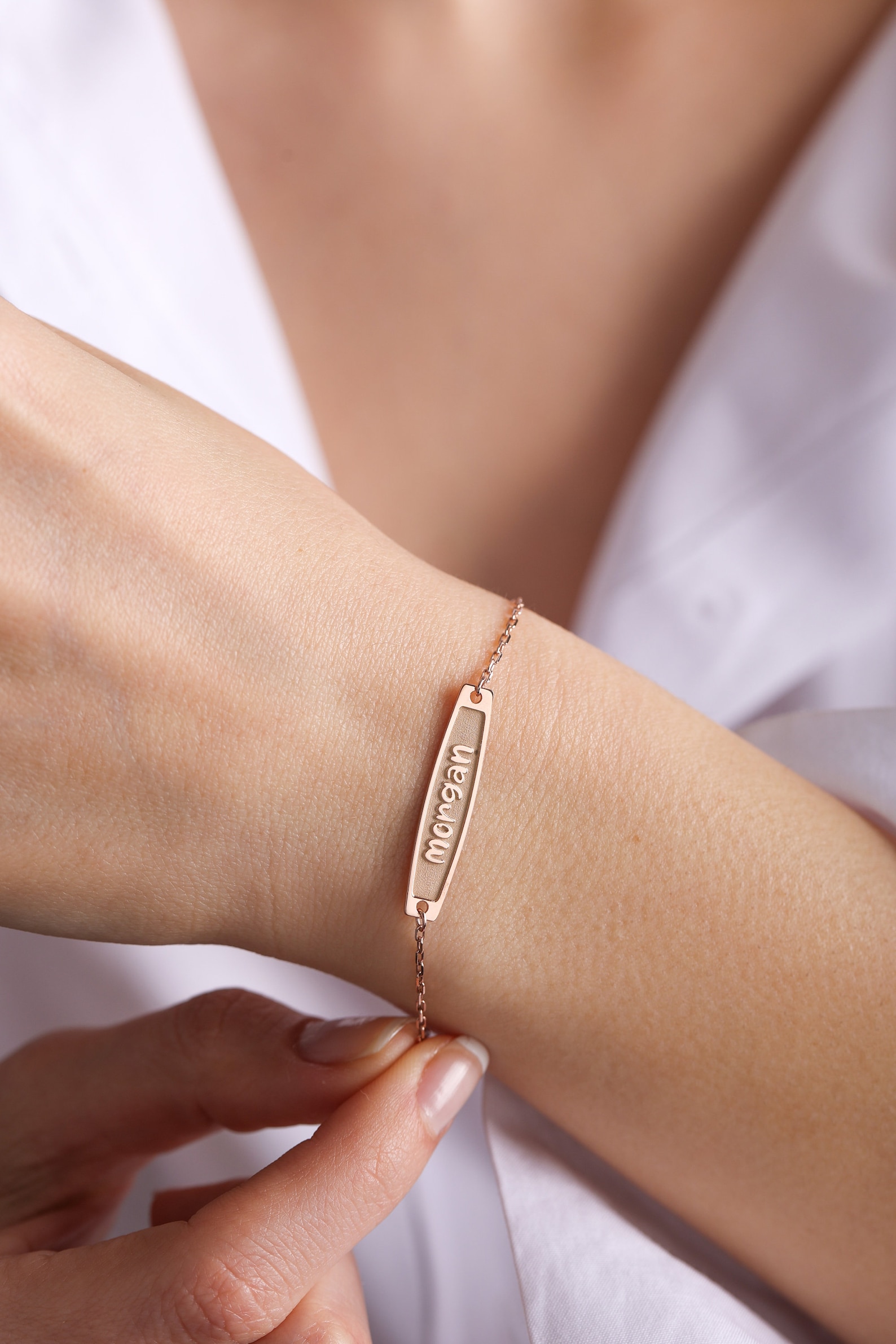 14k Solid Gold Baby ID Bracelet New Baby Gifts Etsy