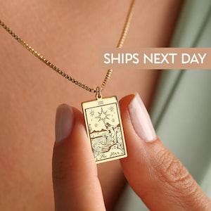 Tarot Necklace , Dainty witchy necklace, Spiritual Jewelry , witchy Best Friend Gift , Tarot Card Necklace, Mothers Day Gifts, Tarot jewelry image 5