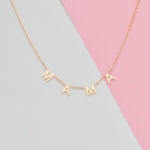 14k Solid Gold Initial Necklace , Letter Necklace , Gold Name Necklace , Personalized gift , Name necklace , Christmas Gift ,Gift for her Rose gold filled