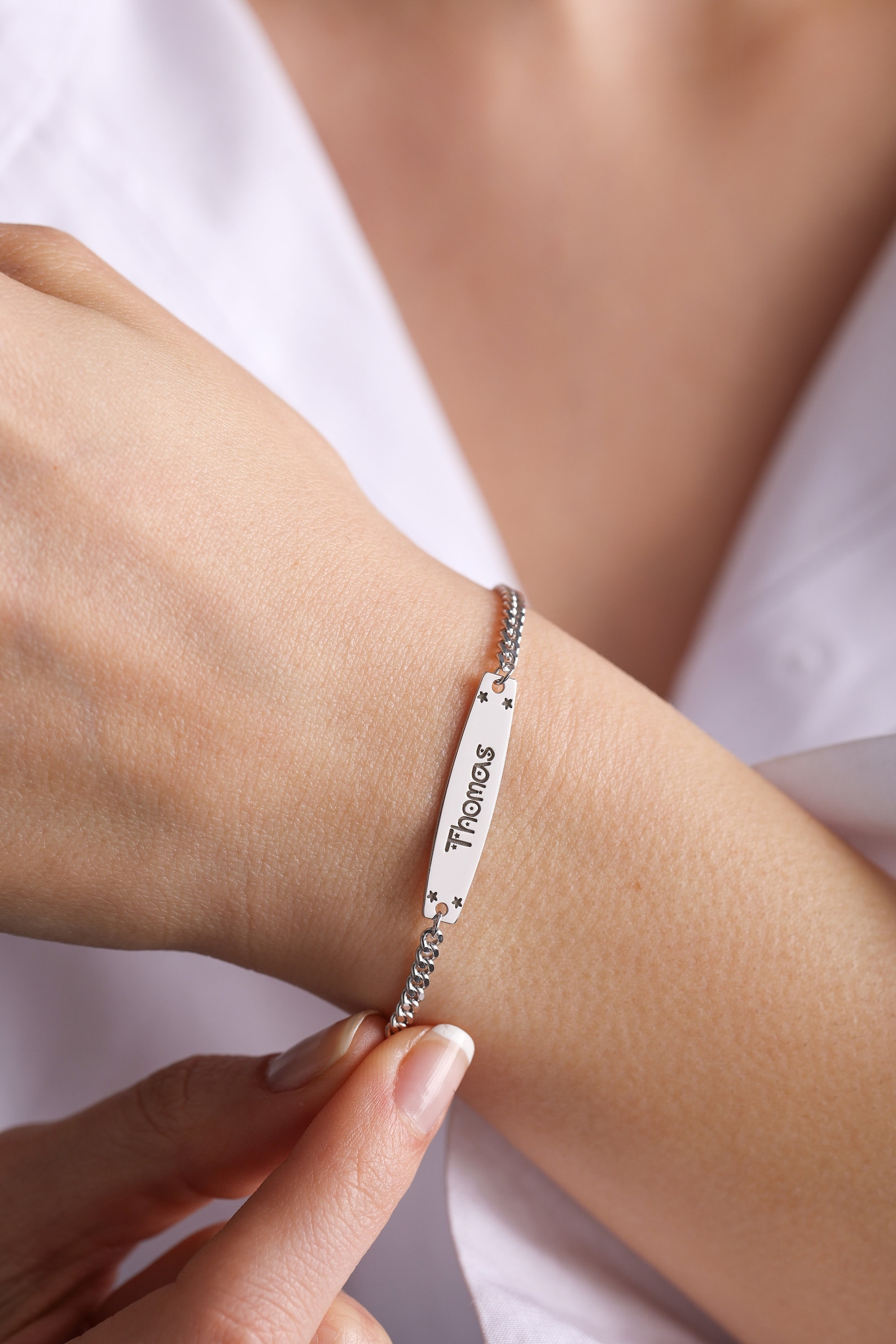 14k Solid Gold Baby ID Bracelet New Baby Gifts Etsy