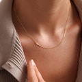 Sideways Cross Necklace, Dainty Gold Cross Necklace, Gift for Her, Tiny Cross Necklace, Confirmation Gift, Baptism Gift, Minimalist Necklace