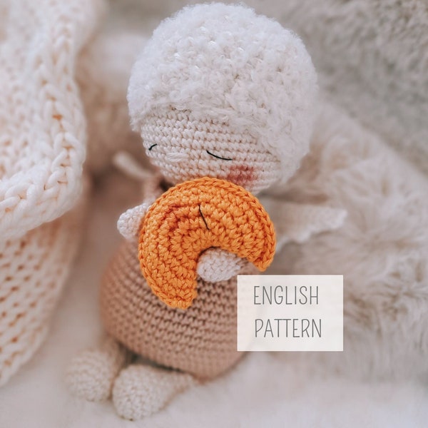 Crochet pattern angel doll, Guardian Angel crochet pattern, Amigurumi doll pattern, english instructions, PDF as digital download