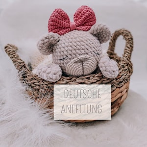 Crochet instructions for a comforter, crochet a teddy bear, crochet instructions in German, PDF as a digital download