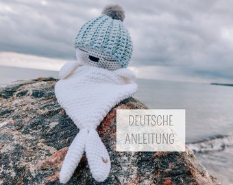 Cuddly blanket crochet instructions, crochet seal, crochet idea for birth, German instructions, PDF as a digital download