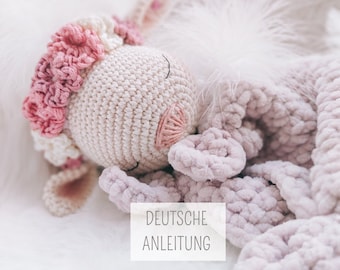 Haakpatroon voor een knuffel, gehaakt schaapje, Duitse instructies, haken voor baby's, PDF als digitale download