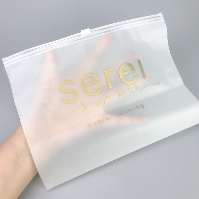 200 custom frosted zipper bags clear zip lock bag high Etsy