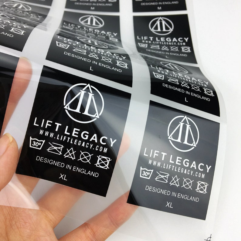 500 Tagless Labels Iron on Printed Labels Custom Heat Etsy