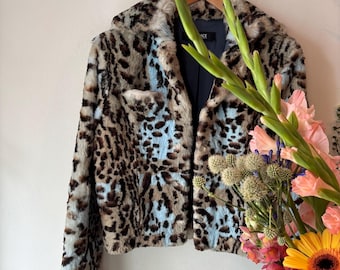 Vintage 80s Fur Leopard Versace Jeans Couture Jacket - Etsy