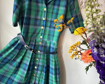 Vintage 90s Navy Blue Plaid Dress Green Plaid Sheath Long Sleeve Dress Button Wiggle Party Dress M L - Etsy Vintage 90s Navy Blue Plaid Dress Green Plaid Sheath Long Sleeve Dress Button Wiggle Party Dress M L - Etsy