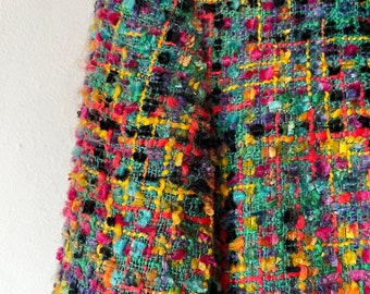 Vintage 80s rainbow wool Boucle blazer