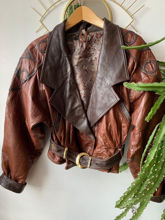 1980s brown Leather Jacket