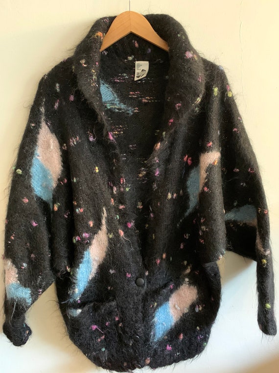 Vintage oversized wool cardigan 1980s