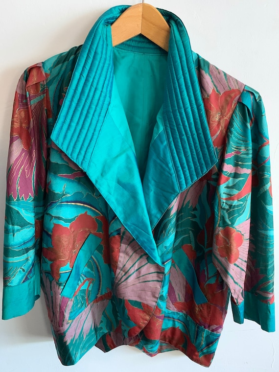 Vintage Silk Tropical Jacket