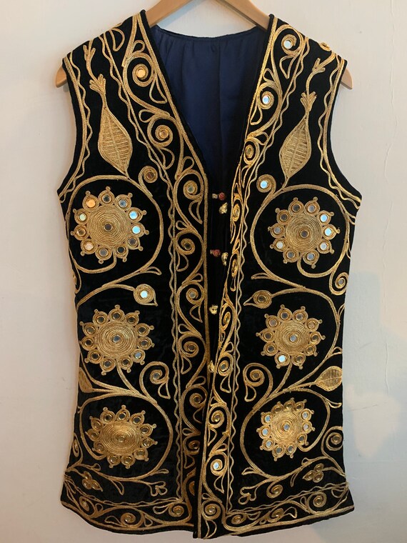 Vintage Afghan velvet waistcoat