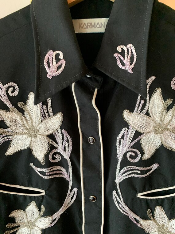 Vintage western Embroidered blouse