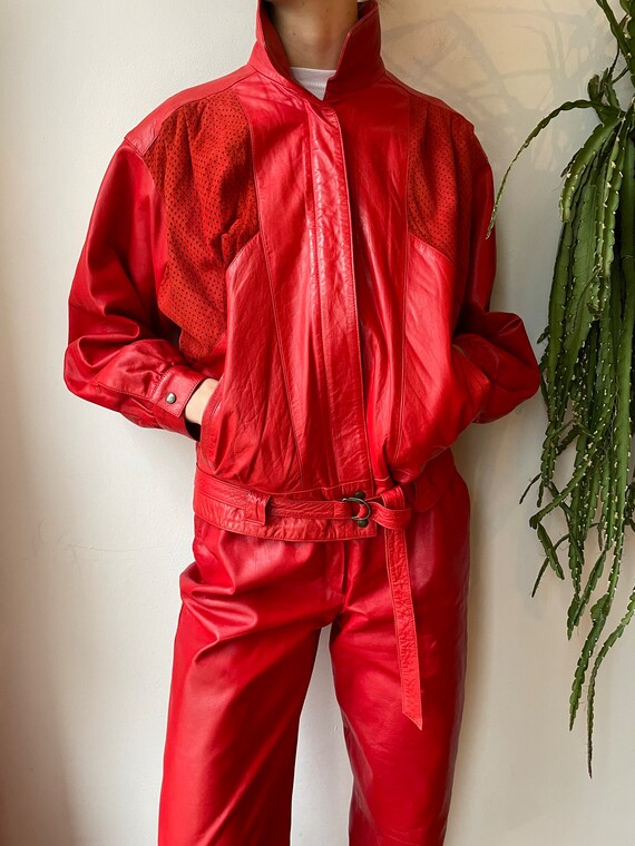 Red 80s jacket sale
