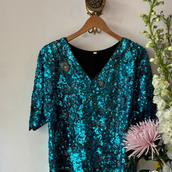 Vintage 80s sequin Top