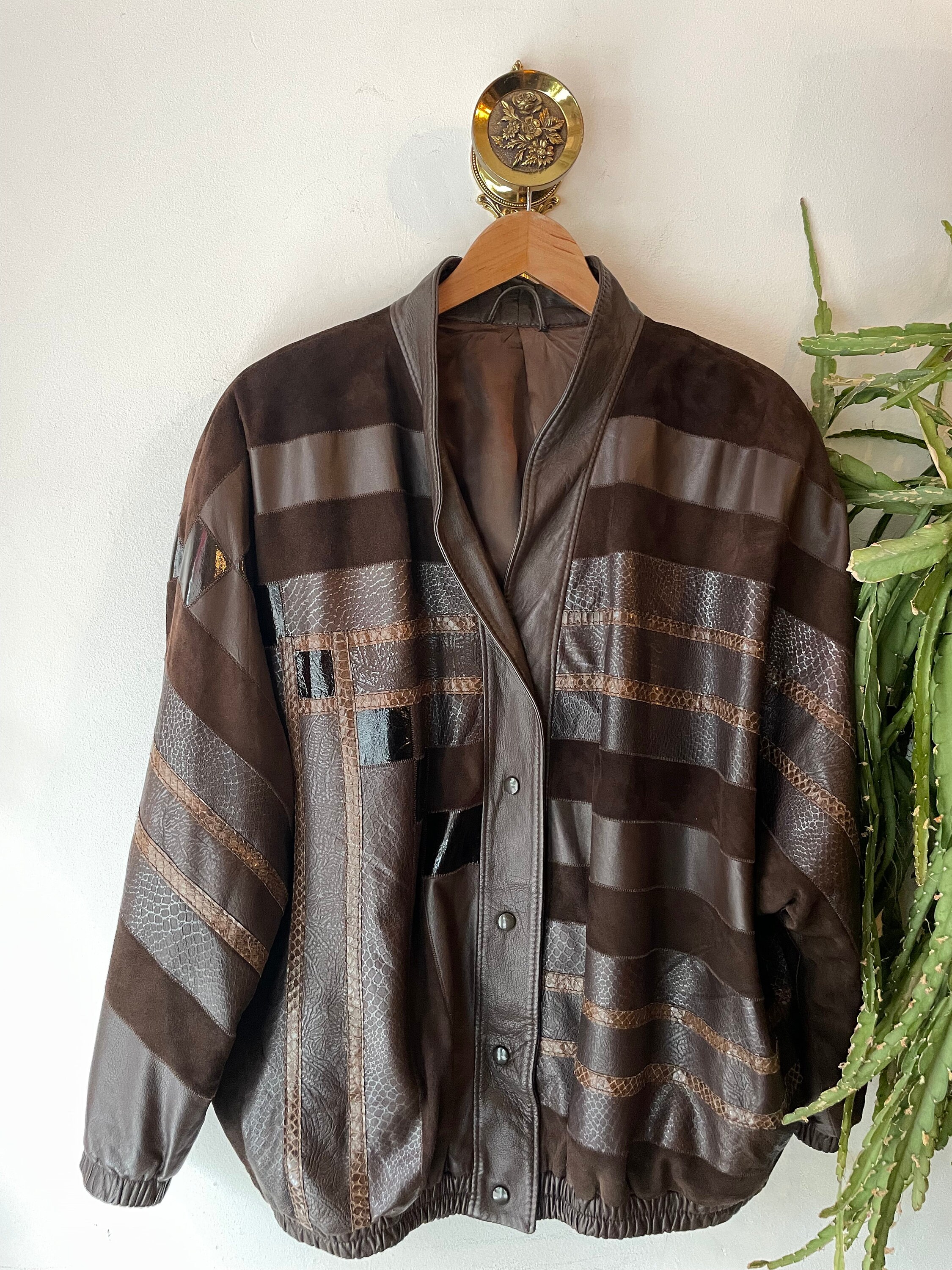 Vintage 1980s Zaspel Brown Leather Suede Jacket - Etsy UK